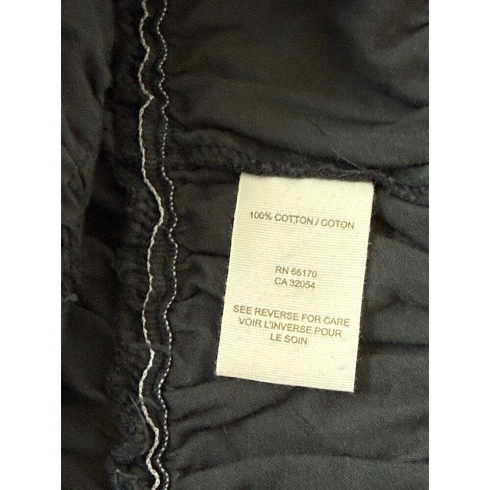 Free People Smocked Vest Dark Gray Tie-Front Open V-Neck Raw Hem Women’s M - Picture 4 of 5